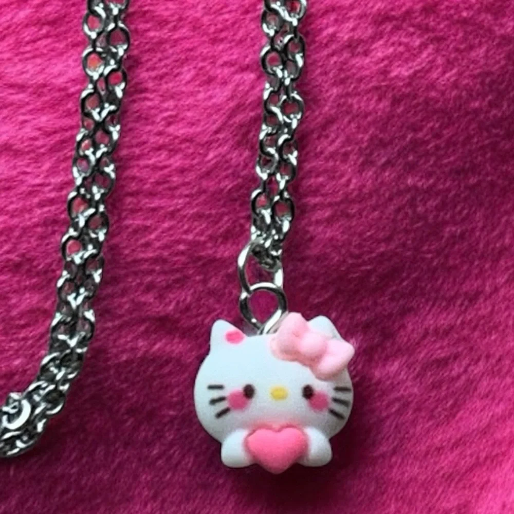 Hello Kitty Pink and Silver Charm Jewelry Sanrio